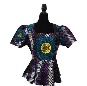 African print blouse